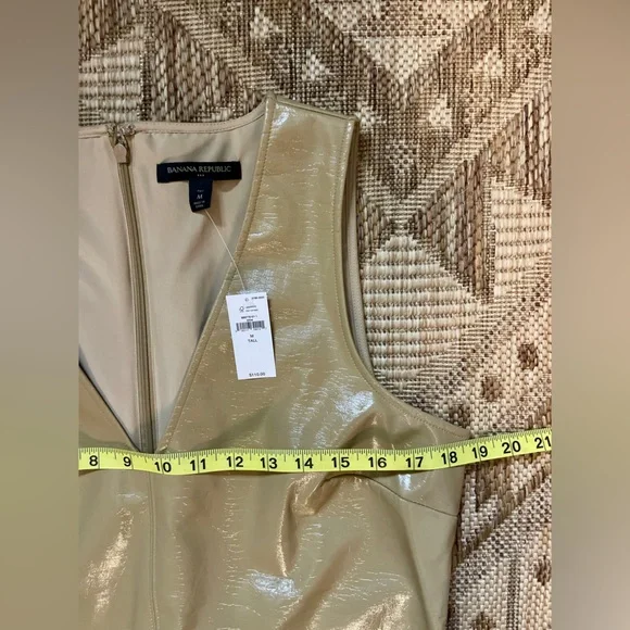 Tall Vegan Leather Shift Dress | Banana Republic | Brand New w/ Tags | Medium - Picture 5 of 11